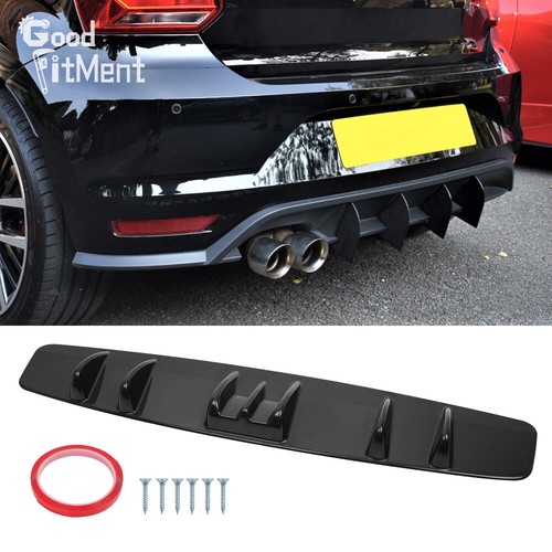 Gloss black rear bumper - black,