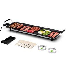 Electric XL Teppanyaki Table Grill 73 x 23CM Non-Stick Griddle BBQ Hot Plate