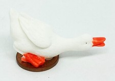 Dolls House White Goose Large Resin Garden Bird Tumdee Miniature Accessory T2