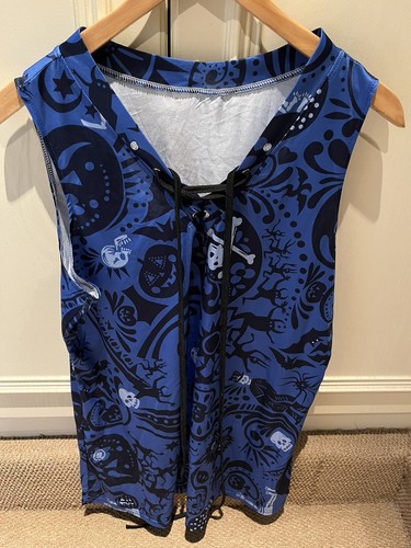 Women blue sleeve less top - women’s,