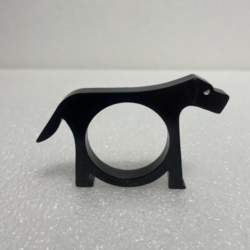 Bakelite dog napkin ring - dog,