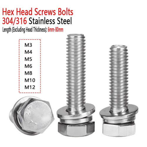 M12 hex head screws - hex,