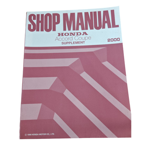 Honda accord coupe supplement - accord,