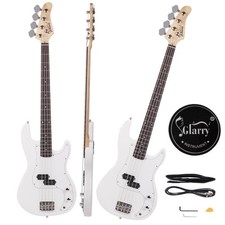 Electric 4 String GP Bass Guitar W/ Bag Strap Cord Wrench Tool Full Set White