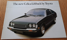 1978 / 1979 TOYOTA CELICA LIFTBACK car sales brochure from the UK. Rare prospekt
