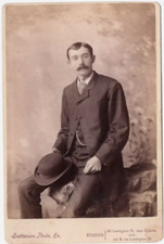 RARE, PAT GARRETT CABINET CARD, GUN FIGHTER, SHERIFF, GAMBLER ,TOMBSTONE 1880's.