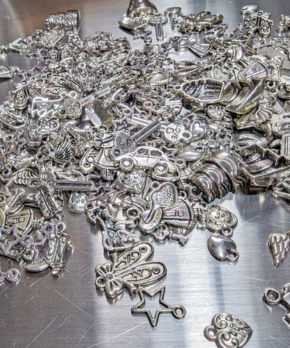 Tibetan silver charms - tibetan,