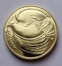1995 Elizabeth II - PROOF £2 Two Pound Dove of Peace Coin - Mintage 60,639