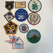 10 Mixed Scout badges see photo for details ideal for camp blanket or swops D122