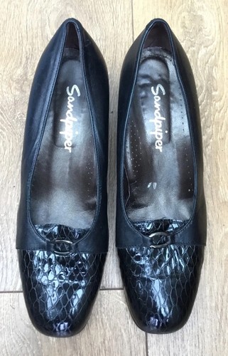 Sandpiper black leather - sandpiper, court