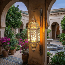 Luxury Metal Hollow Lantern
