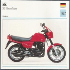 EDITO SERVICE S A CLASSIC MOTORCYCLES-1992-MZ-500 R SAXON TOURER