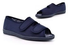 Womens Wide Fit Slippers Open