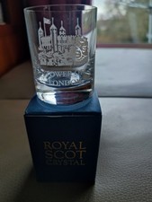 Crystal tot/shot glass etched