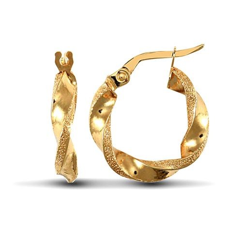 Creole earrings 9ct yellow - earrings,