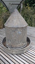 Vintage galvanised ELTEX poultry feeder