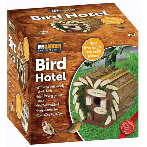 Bird hotel small wooden spring - bird,