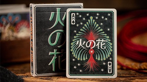 Flower fire playing cards - of,
