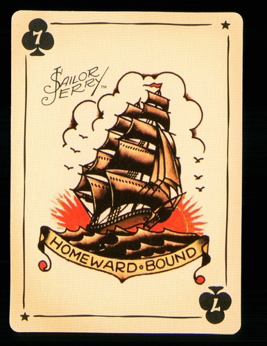 Modern playing card sailor - x,