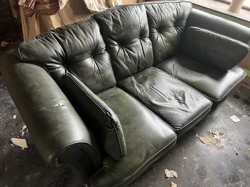 Large green leather - green,