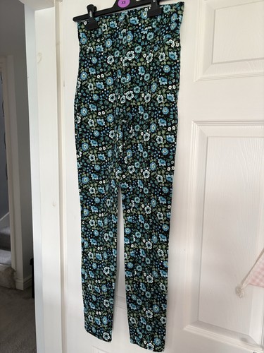 Black blue floral - &,