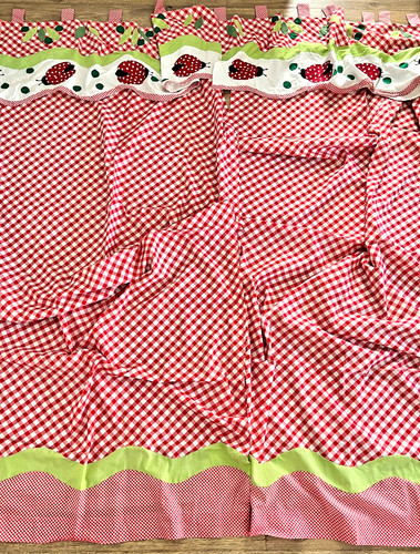 Two long panels - panels,, valences