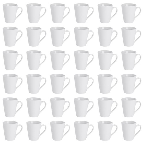 Classic white latte mugs - classic,
