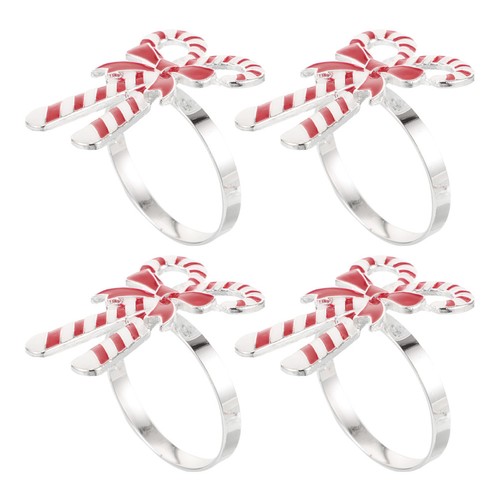 4pcs christmas napkin - christmas, rings