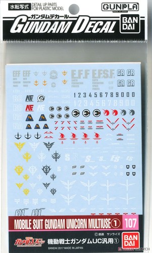Bandai gundam decal 107 - gundam, gd-107