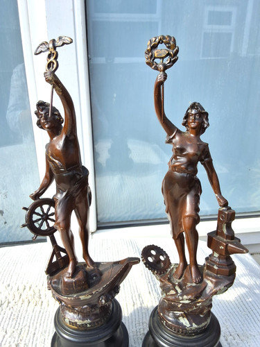 Vintage pair french bronze - pair,