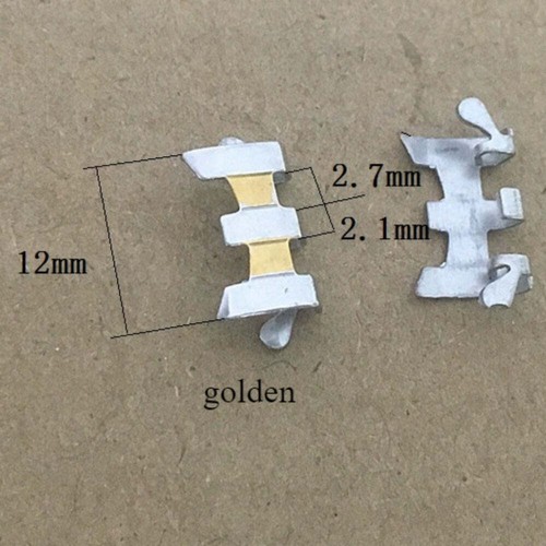 Golden silver 12x2 - s/s, 12x2.7x2.1mm