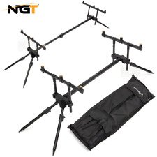 NGT Quickfish Pod MK2-I - 3 Rod Pod Fully Adjustable Carp Fishing Rod with Case