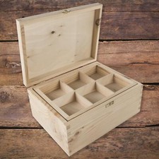 Wooden Box with Removable 6