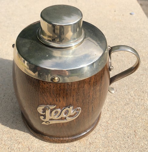 Vintage wooden tea caddy with
