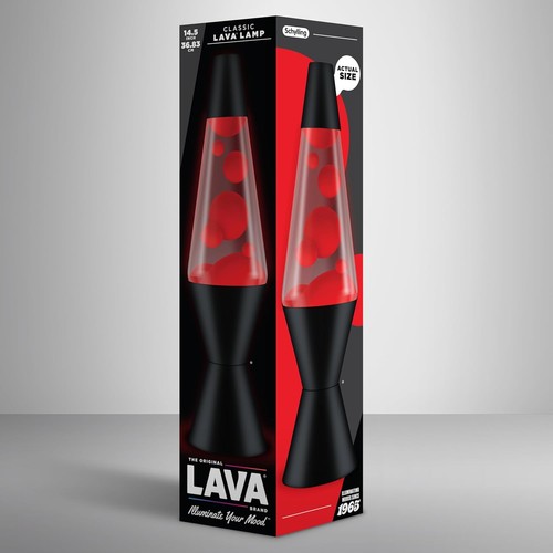 Lava lamp red clear black - lamp, red/clear/black