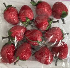 Set Of 12 Vintage Red Sugared
