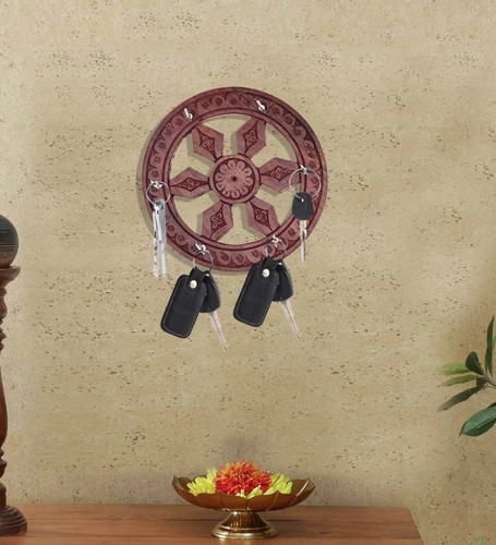 Wooden hand crafted key hanger - wooden,