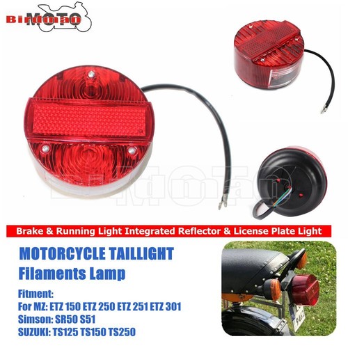 Motorcycle red round brake - round,