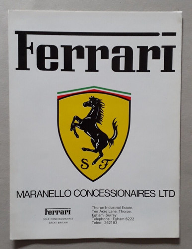 Ferrari range brochure - ferrari,