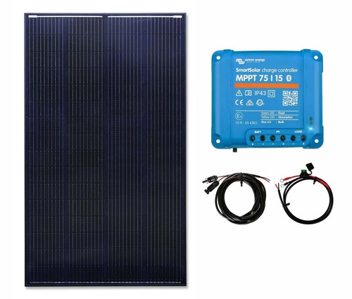 200w black solar panel kit - black,