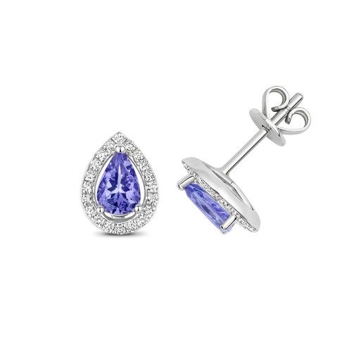 9ct white gold pearcut - white,