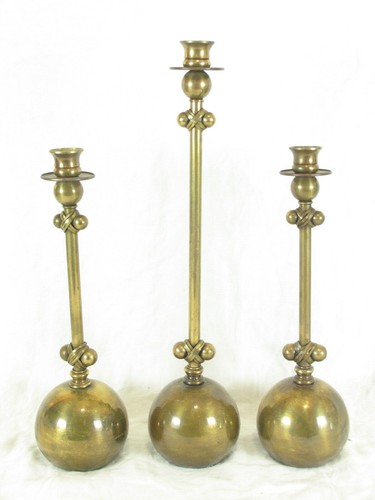 Set mcm sculptural brass - of, 3
