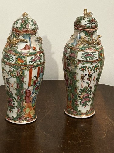 Chinese pair porcelain lidded - pair,