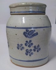 1980's Nicholas Mosse Blue Bird Lidded Jar Made in Ireland Excellent Condition