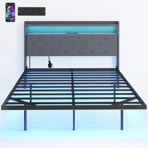 Homcom floating bed - bed, frame