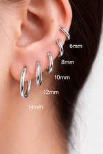 Classic Hoop Earrings 6–14mm