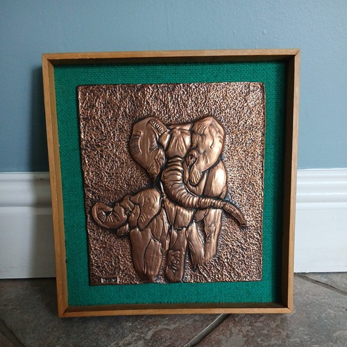 Vintage 70s copper elephant - 70s,