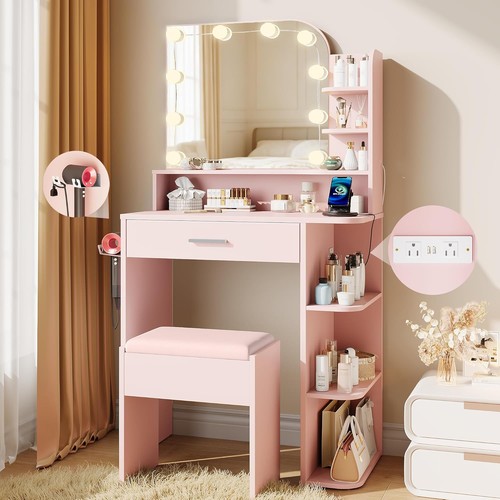 Makeup vanity desk with - vanity,