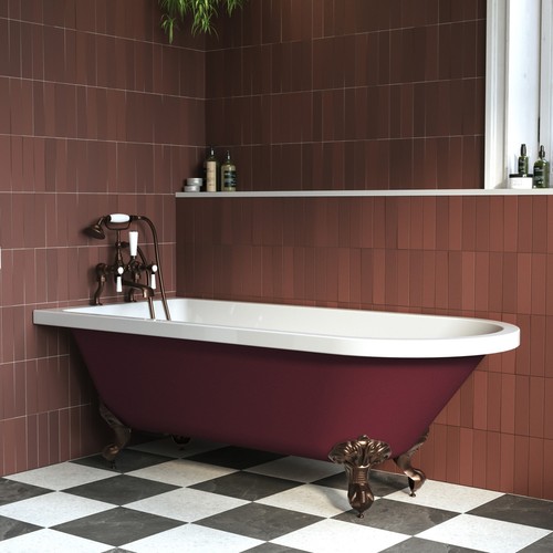 Burgundy freestanding single - freestanding,