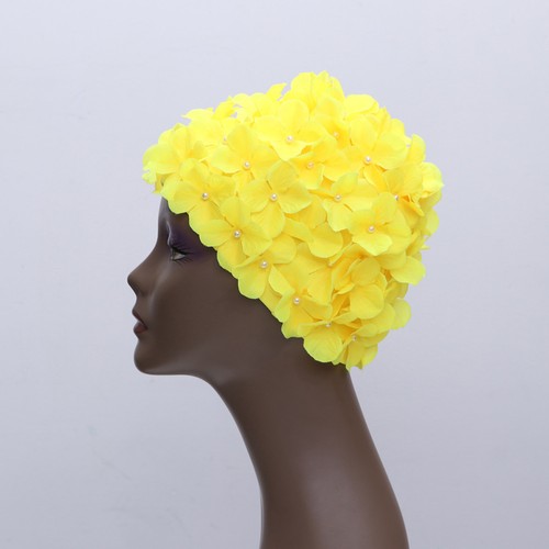 Flower fabric swim hats - flower,